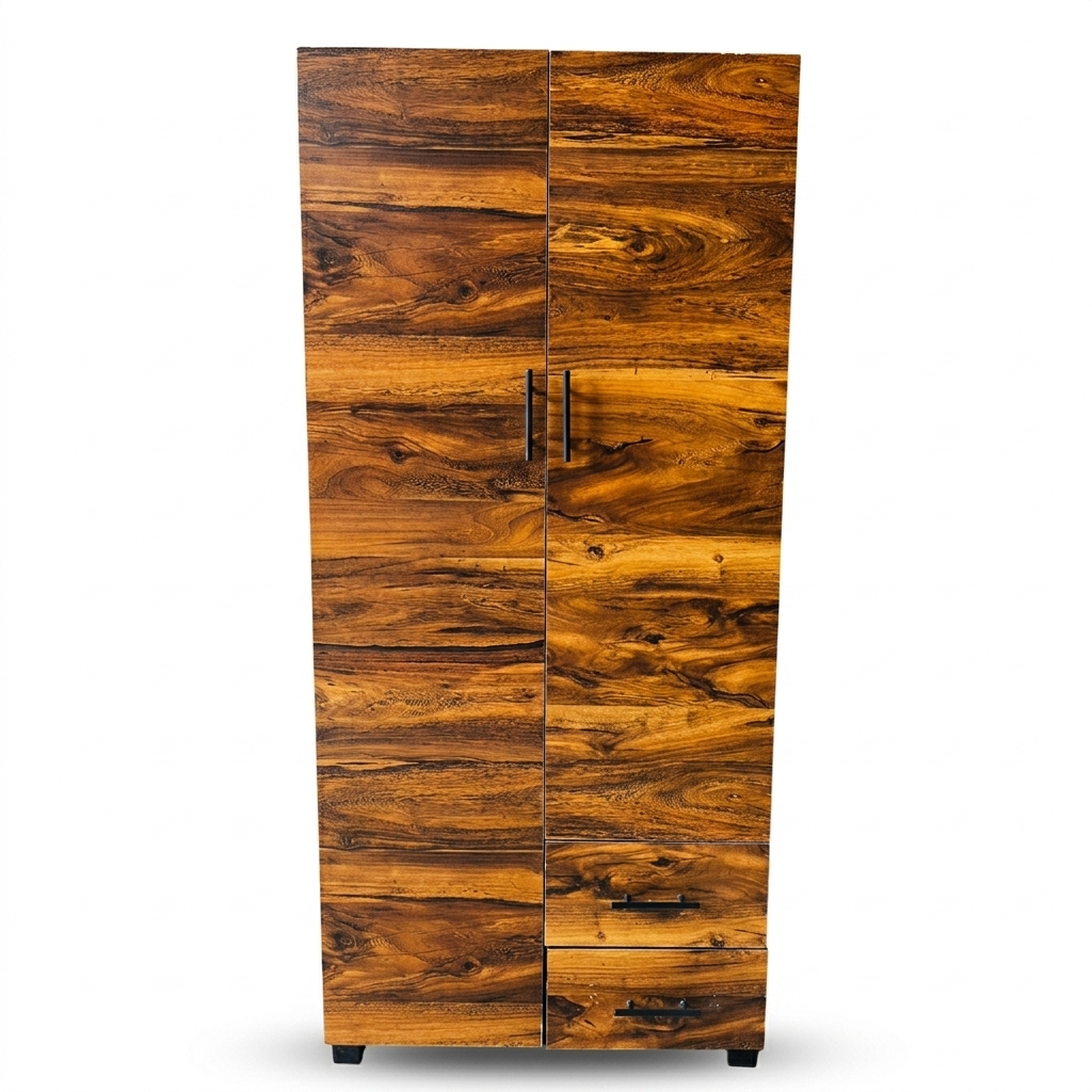 2-Door Wardrobe - Burlwood