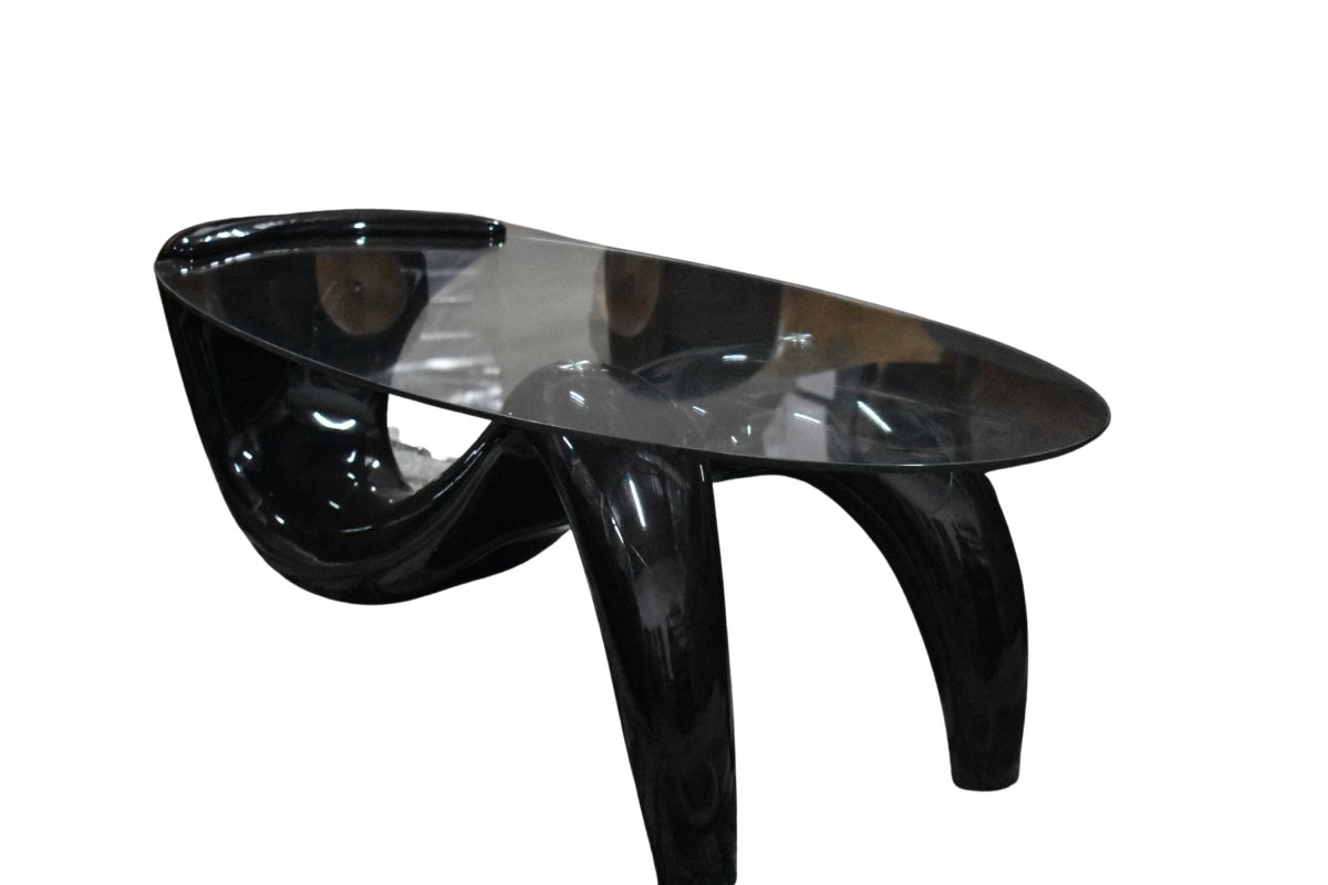 Curved Glass Coffee Table
