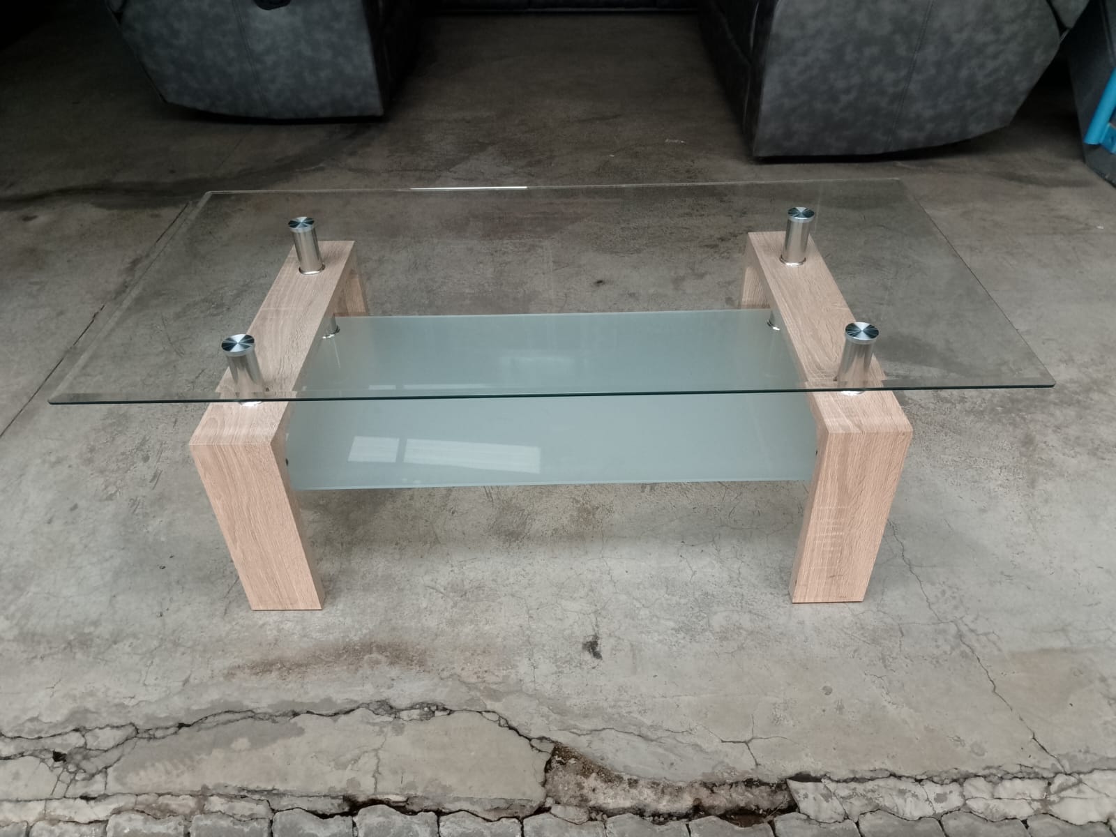 Glass Coffee Table 1.2 x 0.6m